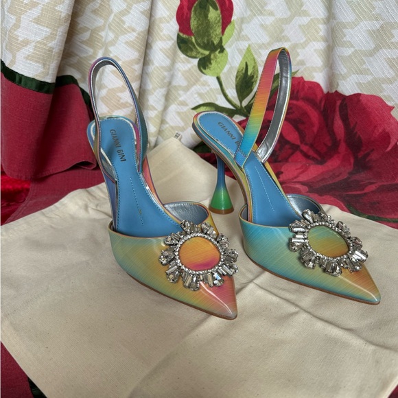 Gianni Bonnie Halter Back Pumps with Rhinestone and Changeable color - Picture 7 of 14